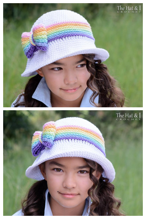 Rainbow Reflections Sun Hat Crochet Pattern