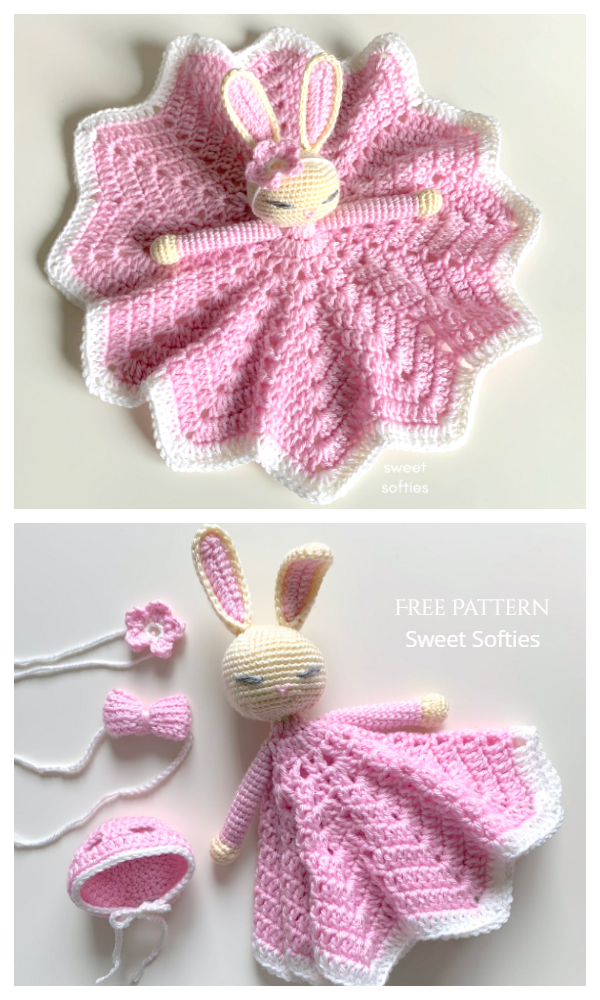 Dress-Up Bunny Lovey Free Crochet Patterns