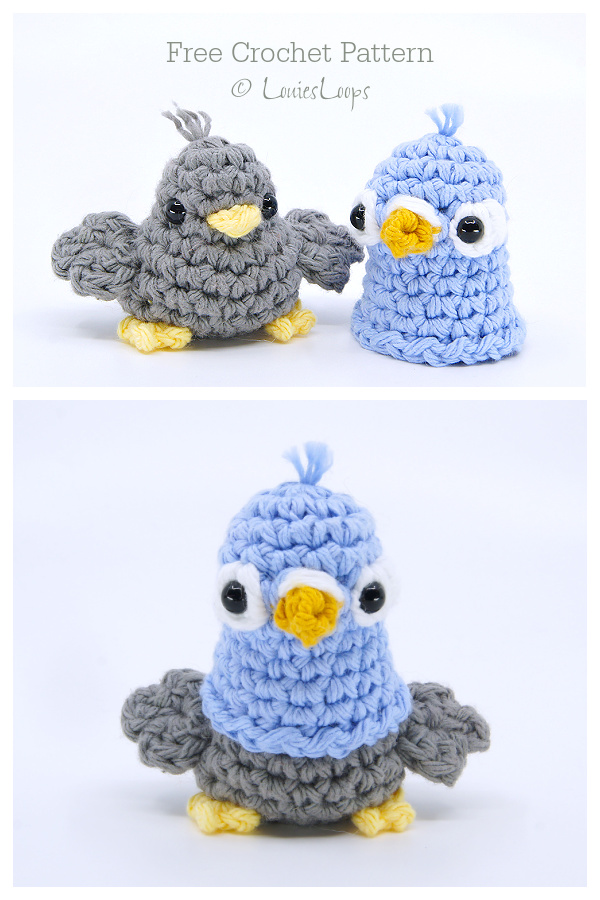 Crochet Pigeon Birb Amigurumi Free Patterns