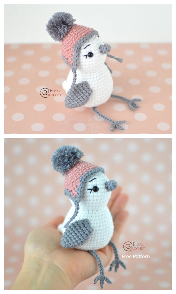 Crochet Snowbird  Amigurumi Free Patterns 