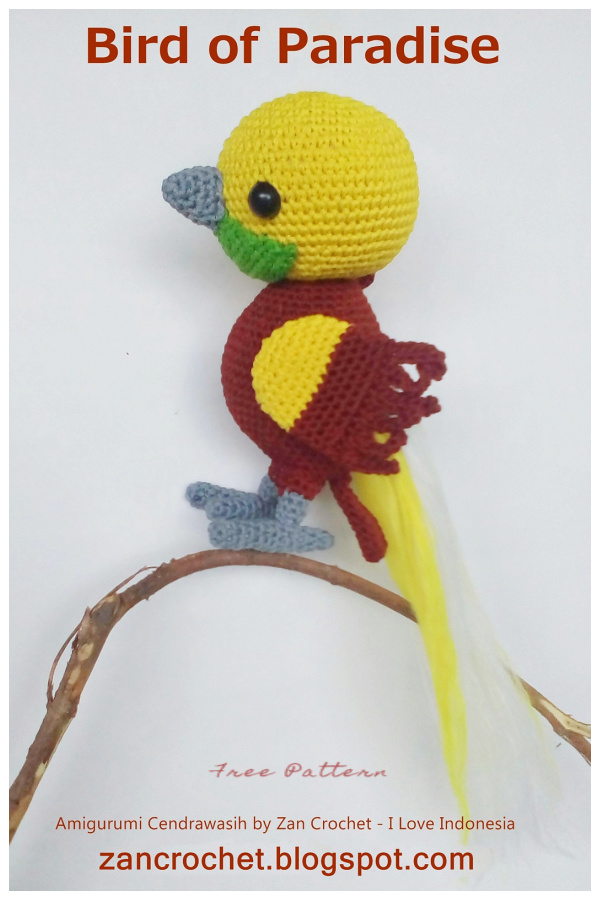 Crochet Bird of Paradise Amigurumi Free Patterns