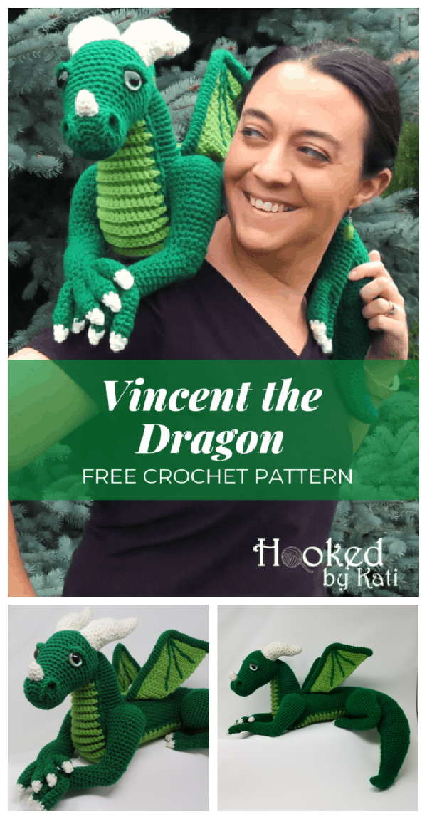 Crochet Vincent the Dragon Amigurumi Free Patterns