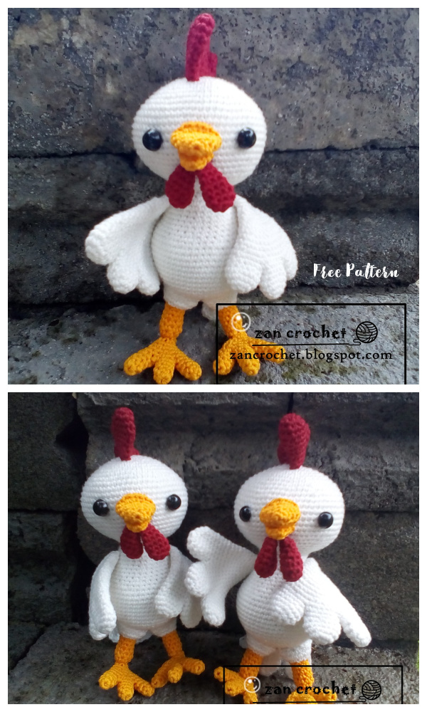 Crochet Rooster Amigurumi Free Patterns