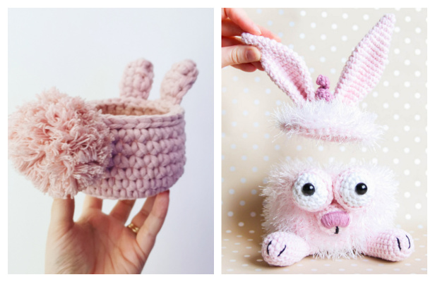 Easter Bunny Basket Free Crochet Patterns