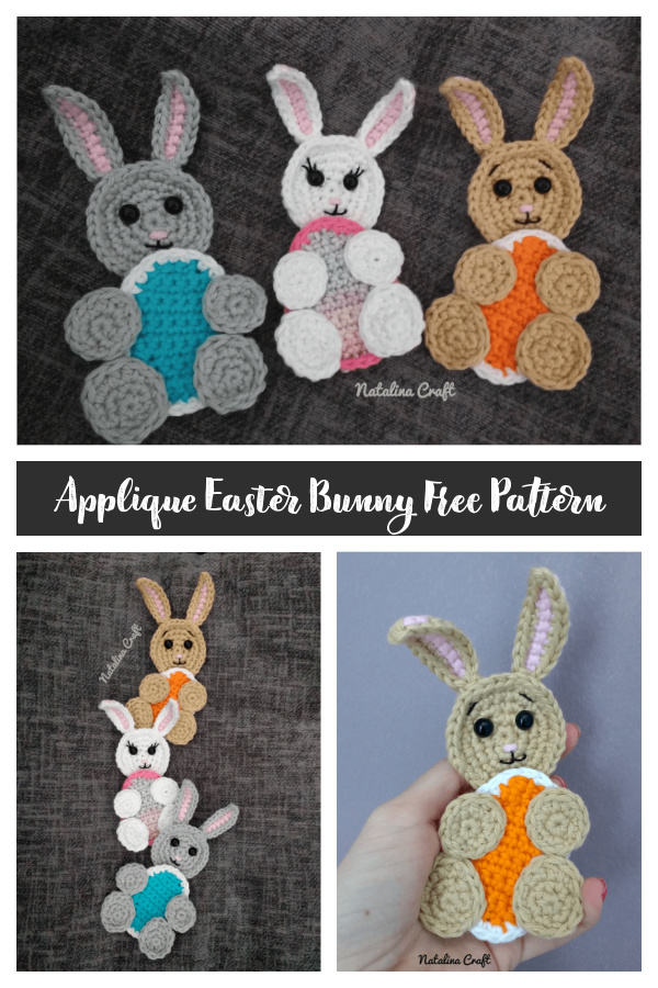 Applique Easter Bunny Free Crochet Patterns
