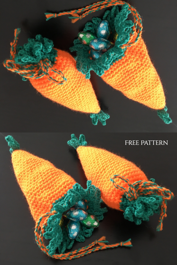 Easter Carrot Treat Bag Free Crochet Patterns