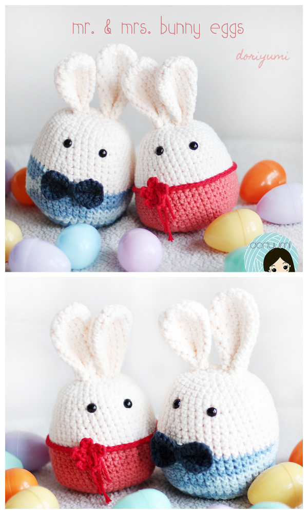 Mr. & Mrs. Bunny Eggs Crochet Patterns