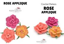 Easy 3D Rose Applique Free Crochet Patterns Easy 3D Rose Applique Free Crochet Patterns