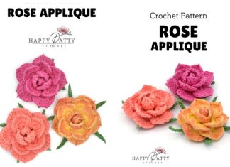 Easy 3D Rose Applique Free Crochet Patterns Easy 3D Rose Applique Free Crochet Patterns