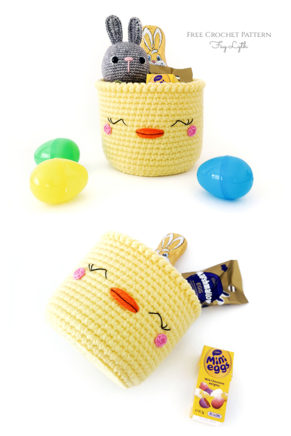 Mini Easter Basket Free Crochet Pattern