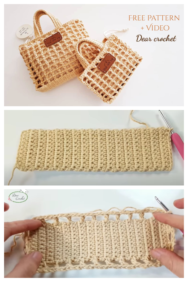 Crochet cheap net pouch