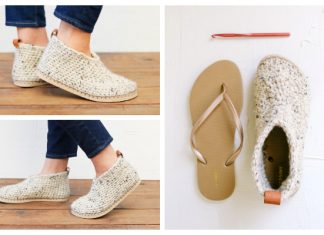 Slippers on Flip Flop Soles Free Crochet Patterns Slippers on Flip Flop Soles Free Crochet Pattern