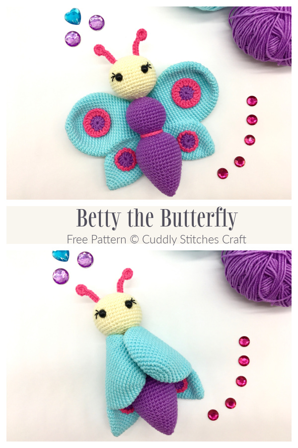 Crochet Betty the Butterfly Amigurumi Free Patterns