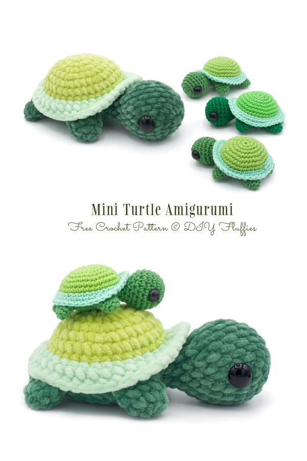 Crochet Mini Turtle Amigurumi Free Pattern