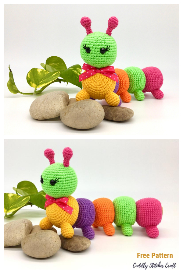 Crochet Claire the Caterpillar Amigurumi Free Patterns