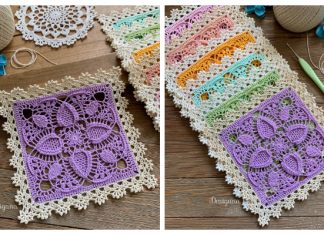 Easter Egg Square Lace Doily Free Crochet Pattern Easter Egg Square Lace Doily Free Crochet Pattern