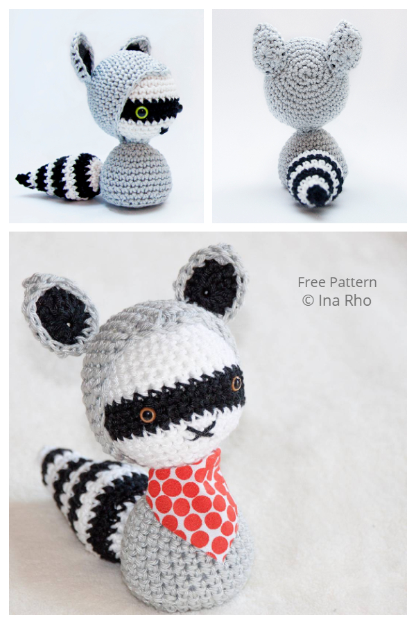 Easy Crochet Raccoon Amigurumi Free Patterns