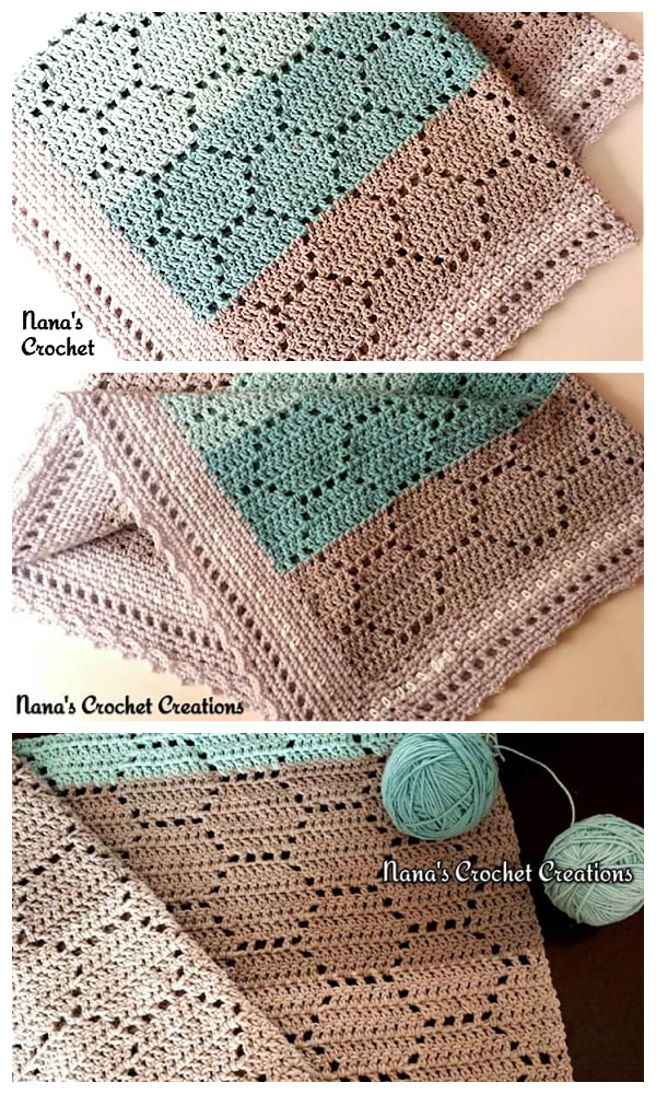 Nana's "Sweet As Can Bee" Baby Blanket  Crochet Patterns