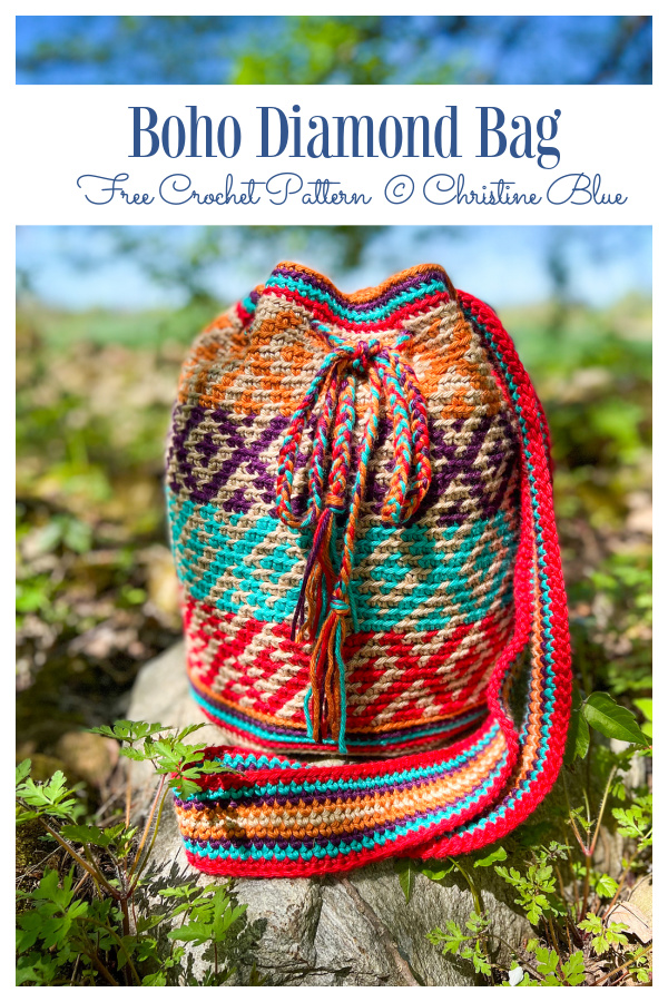 Boho Diamond Bag Free Crochet Patterns