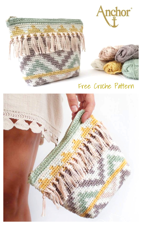 Mini Mochila Drawstring Bag Free Crochet Patterns 