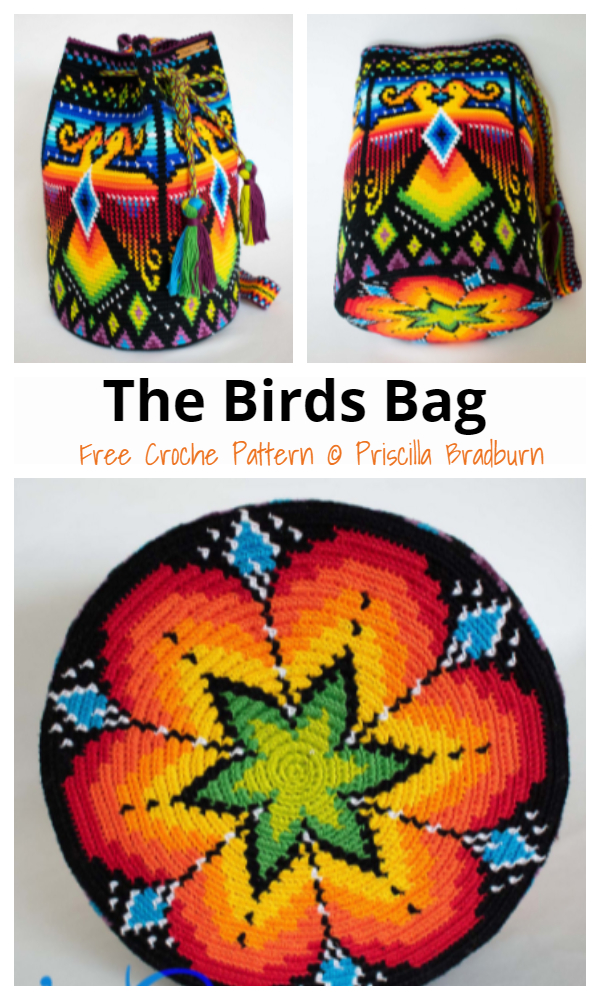The Birds Mochila Tapestry Bag Free Crochet Patterns 