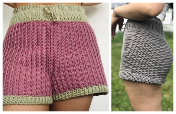 Women Summer Sideways Shorts Free Crochet Patterns
