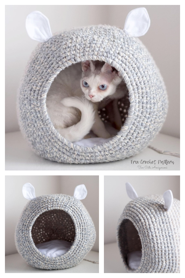 3D Cat House Free Crochet Patterns