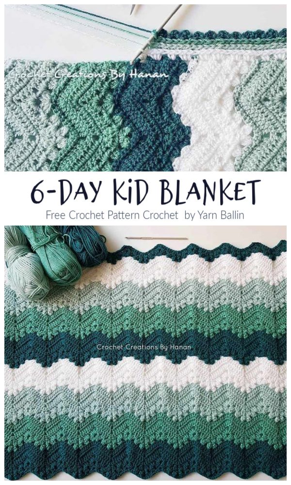 Original 6-Day Kid Blanket Free Crochet Patterns