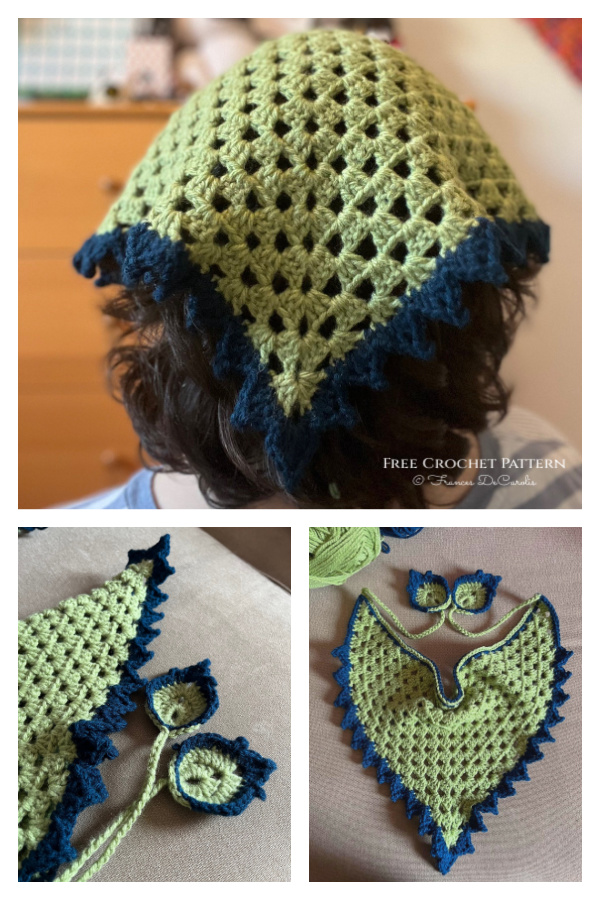 Vee-kerchief Bandana Kerchief Free Crochet Pattern