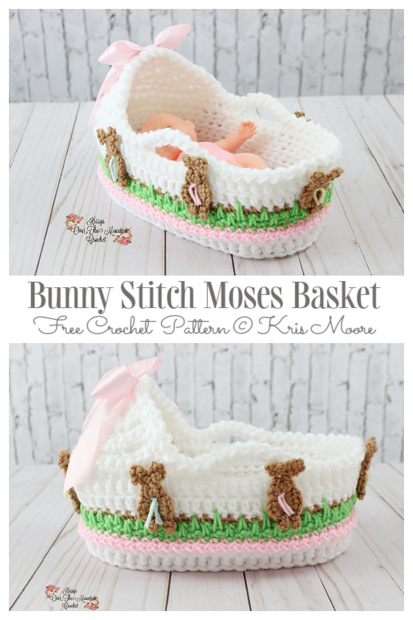 Crochet doll moses discount basket pattern free