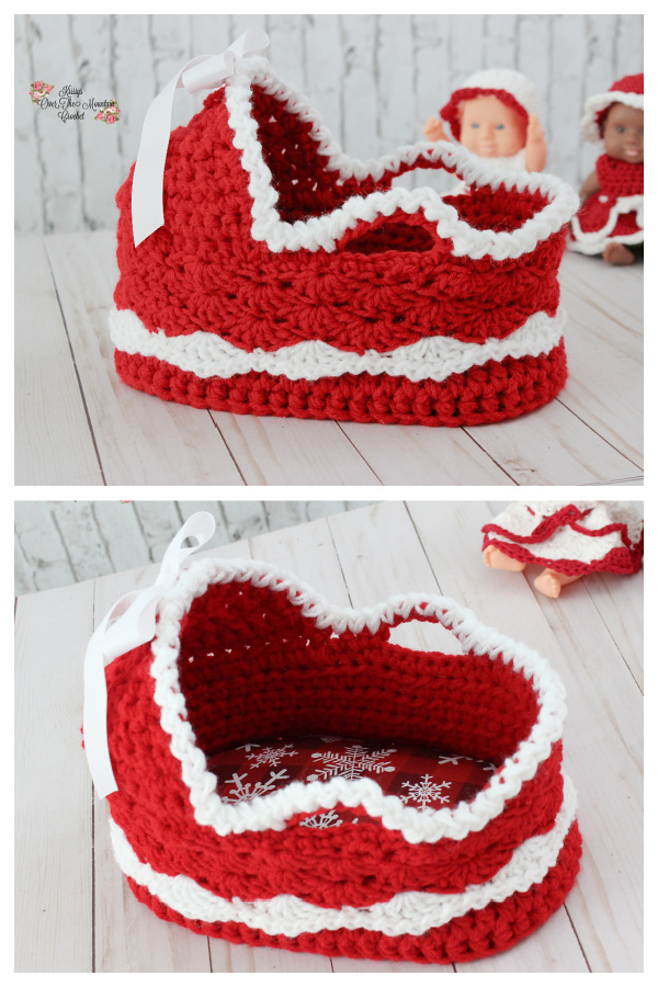 Shell Stitch Mose Basket  Free Crochet Pattern