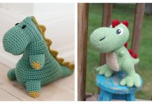 7 Crochet Spiky Dinosaur Amigurumi Free Patterns Crochet Spiky Dinosaur Amigurumi Free Patterns
