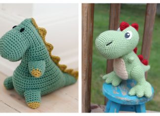 7 Crochet Spiky Dinosaur Amigurumi Free Patterns Crochet Spiky Dinosaur Amigurumi Free Patterns