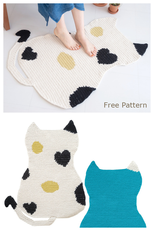 Fun  Cat Mat Animal Rugs Crochet Patterns for Kids