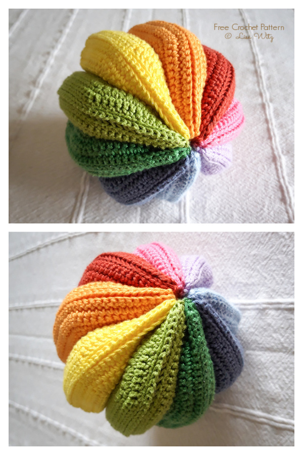 Soft Rainbow Ball Free Crochet Patterns