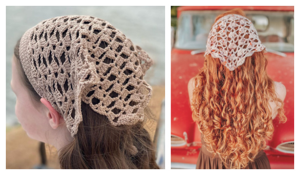 Headscarf Bandana Kerchief Free Crochet Patterns
