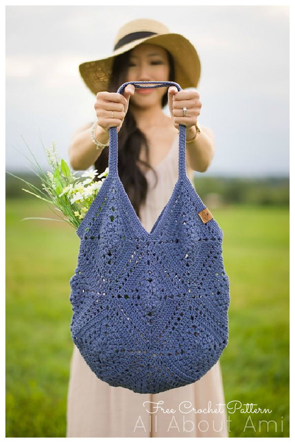 Wildrose Market Bag Free Crochet Patterns