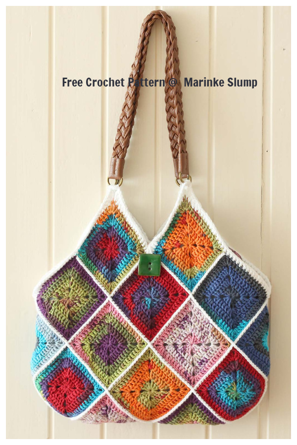 Simple Granny Squares Bag Free Crochet Patterns