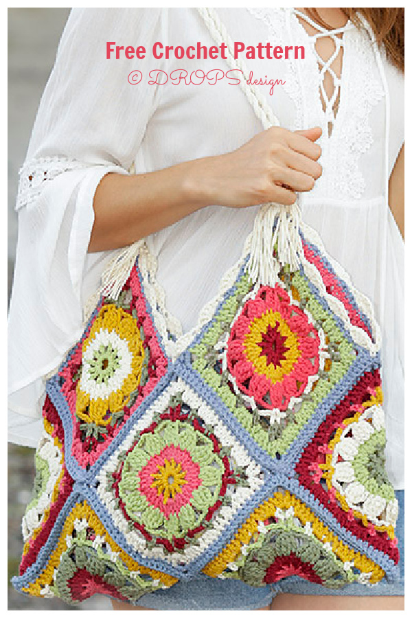 Carry Me Home Granny Squares Bag Free Crochet Patterns