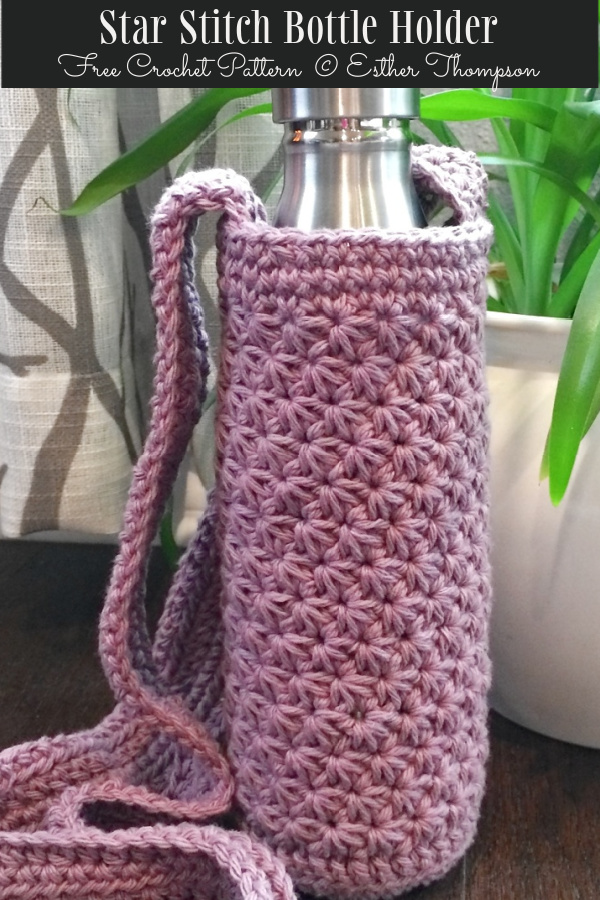 Lovely Water Bottle Holder Free Crochet Patterns