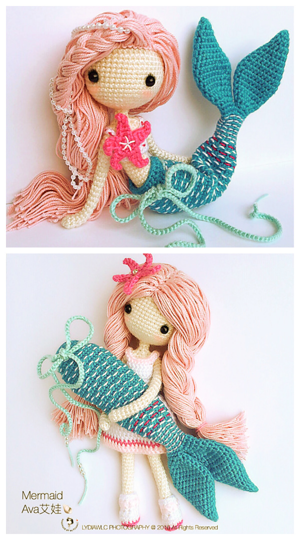 Crochet Mermaid-Ava Amigurumi Patterns 