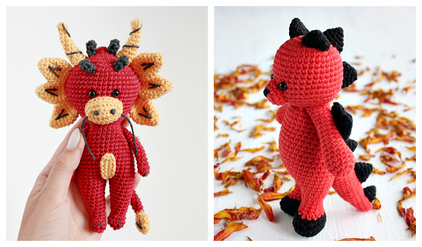 Crochet Little Dragon Amigurumi Free Patterns