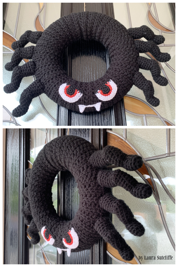 Crochet Halloween Spider Wreath Amigurumi Patterns