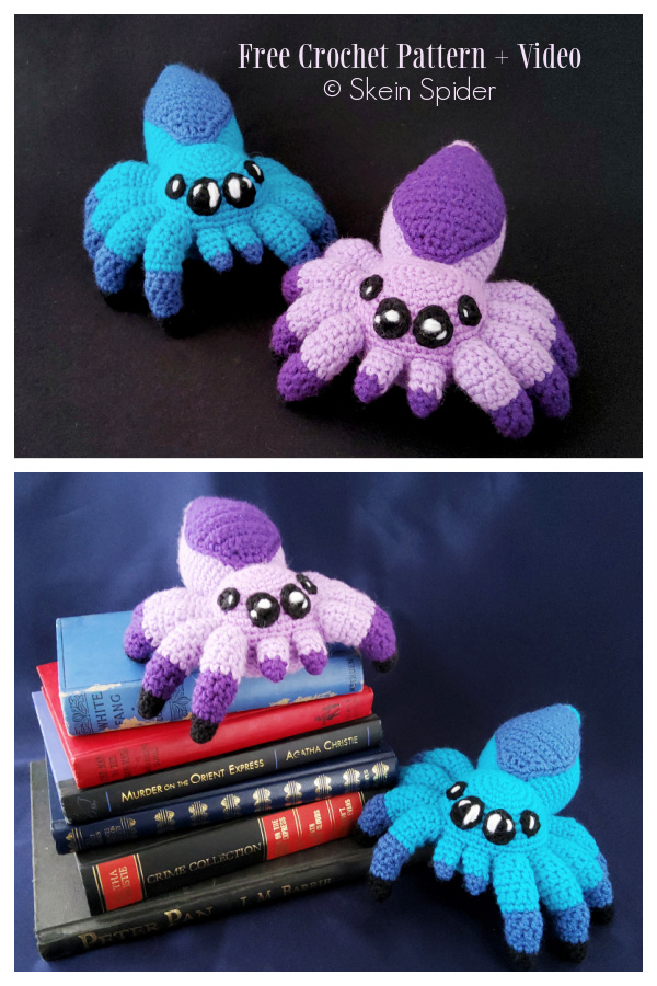 Crochet Spider Amigurumi Free Pattern + Video