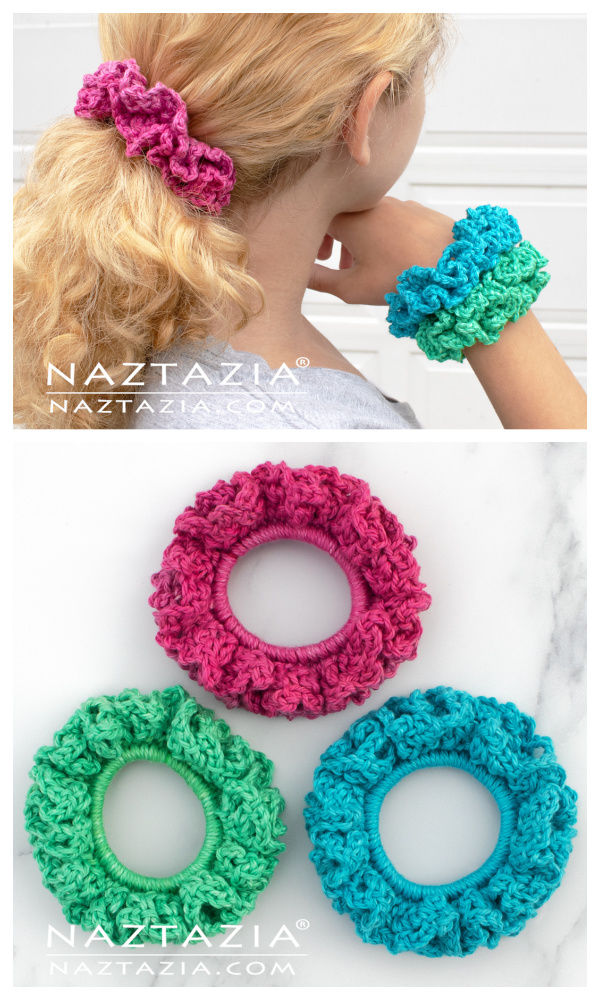Hair Ruffle Scrunchie Free Crochet Patterns