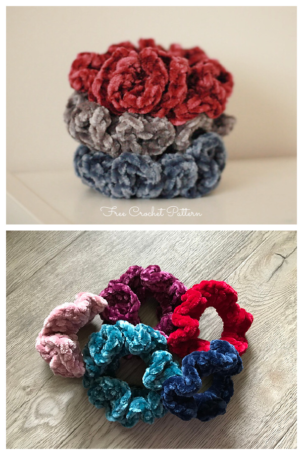 Hair Ruffle Scrunchie Free Crochet Patterns