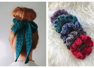 Hair Scrunchies Free Crochet Patterns & Paid Hair Scrunchies Free Crochet Patterns