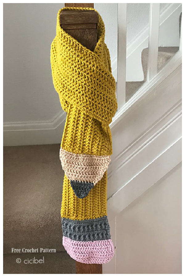 The Big Pencil Scarf Free Crochet Patterns for BTS