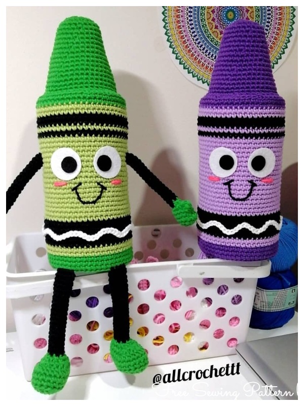 Crochet Kawaii Crayon Amigurumi Free Patterns