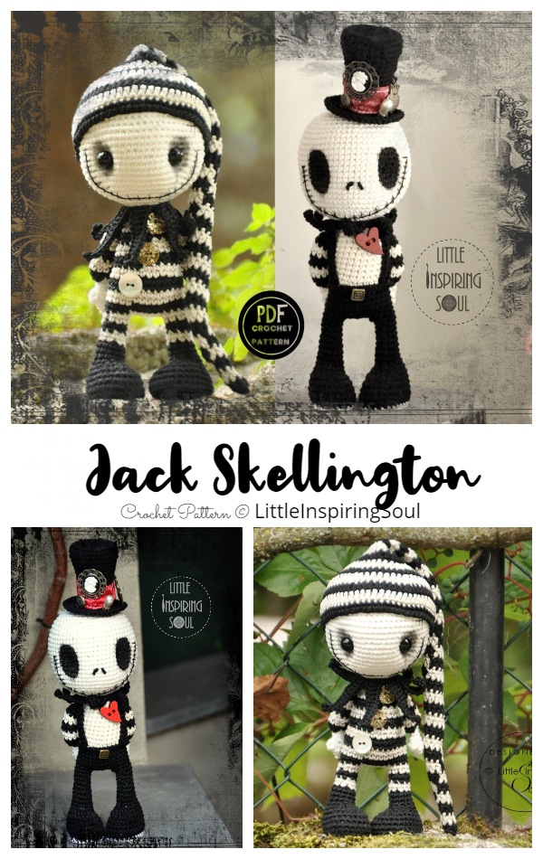 Crochet Jack Skellington Doll Amigurumi Patterns